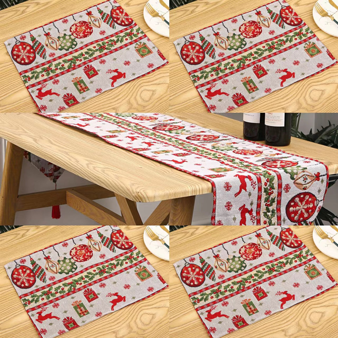 Festive tablecloth with Christmas tree motif Kalsten