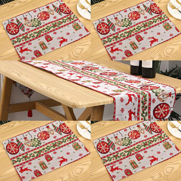 Festive tablecloth with Christmas tree motif Kalsten