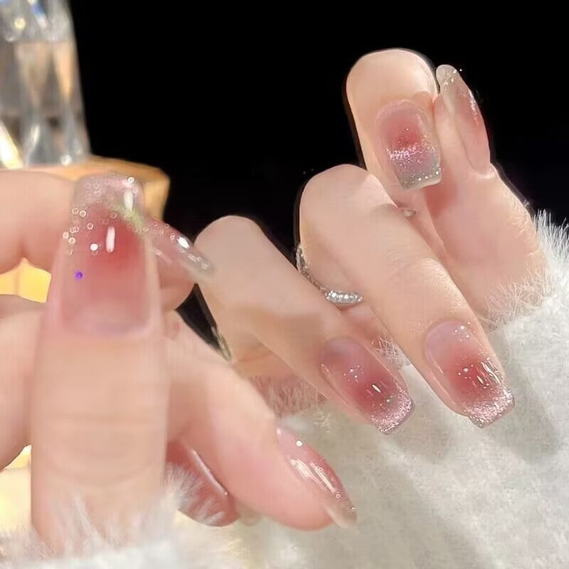 Glamorous Glittery Ombre Press-On Nails Kalsten