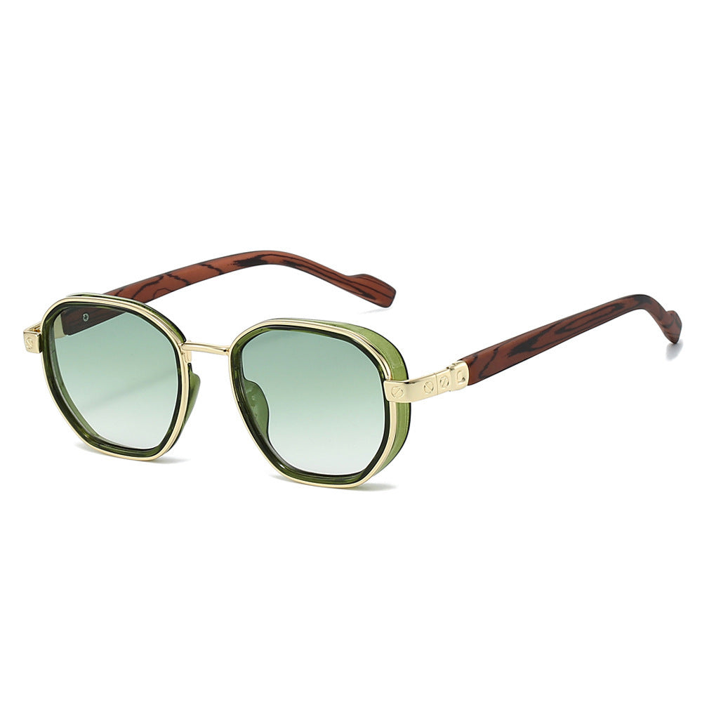 Geometric Framed Sunglasses with Luxurious Golden Accents Kalsten