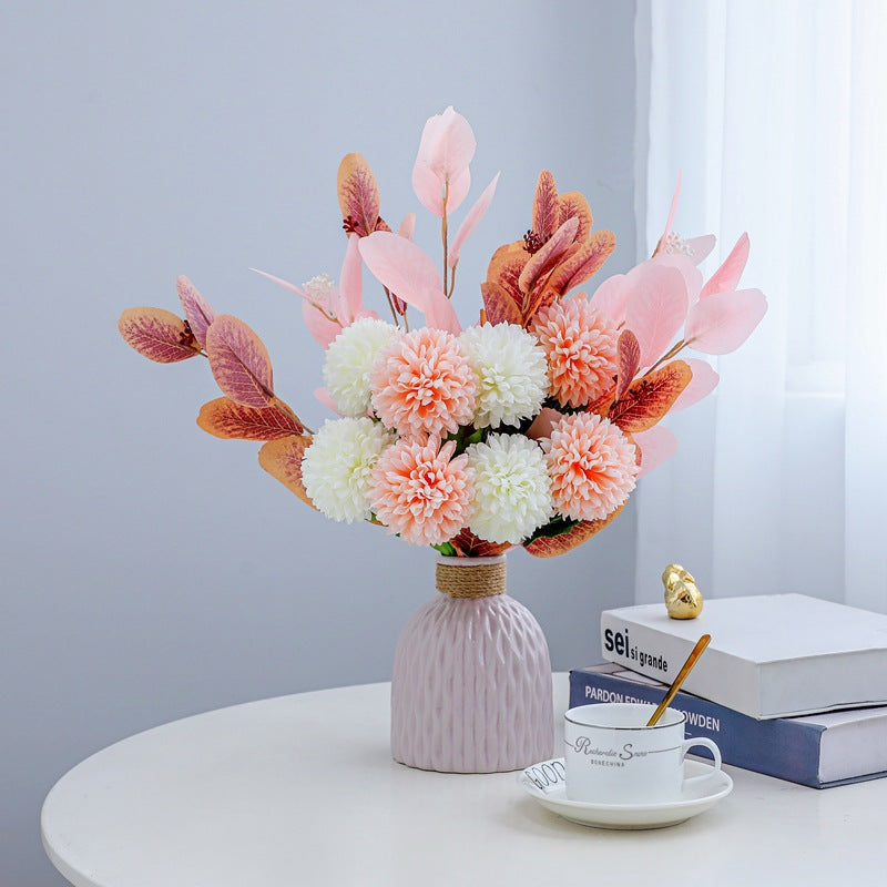 Lifelike Floral Arrangement in Decorative Vase