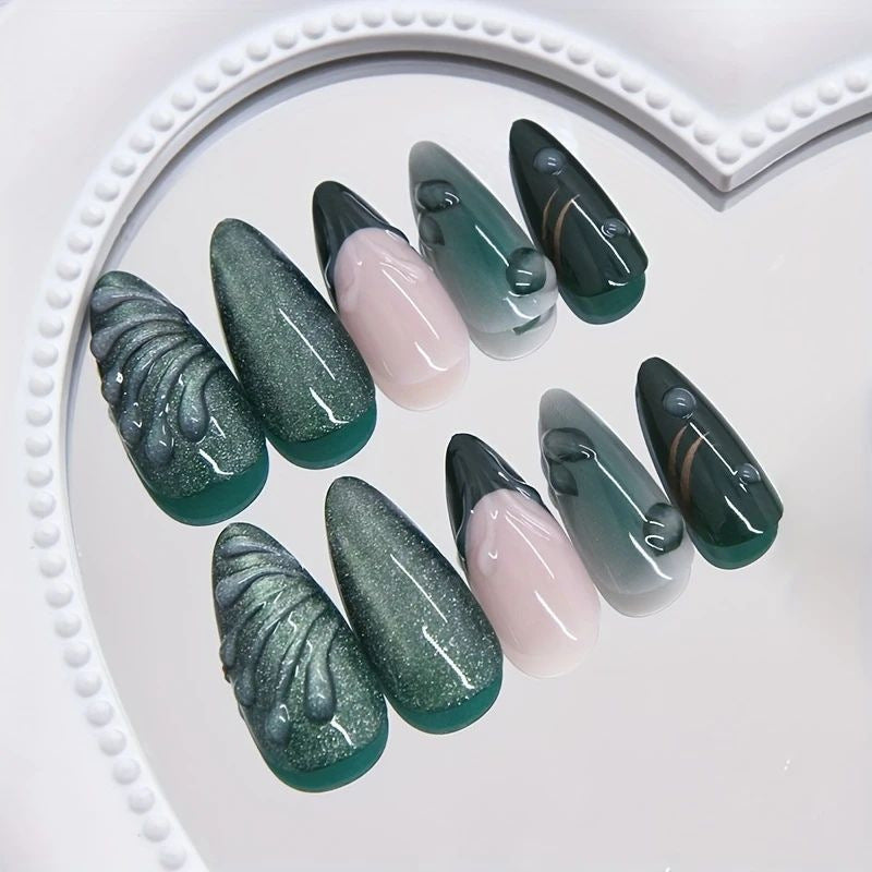 Artistic Floral Tip Nail Enhancements Kalsten