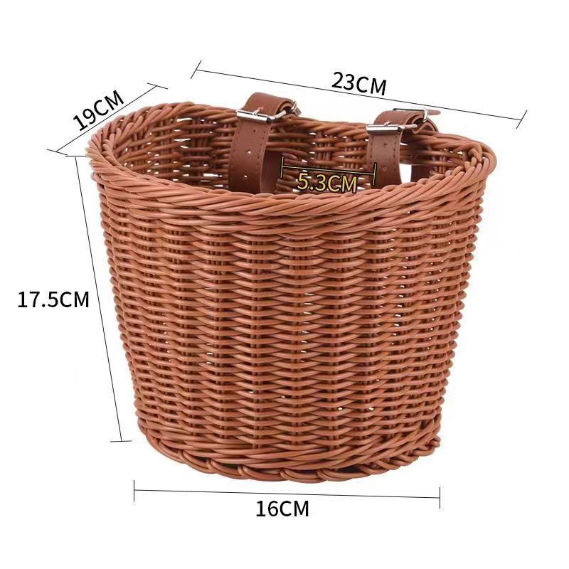 Stylish Woven Storage Basket with Leather Straps Kalsten