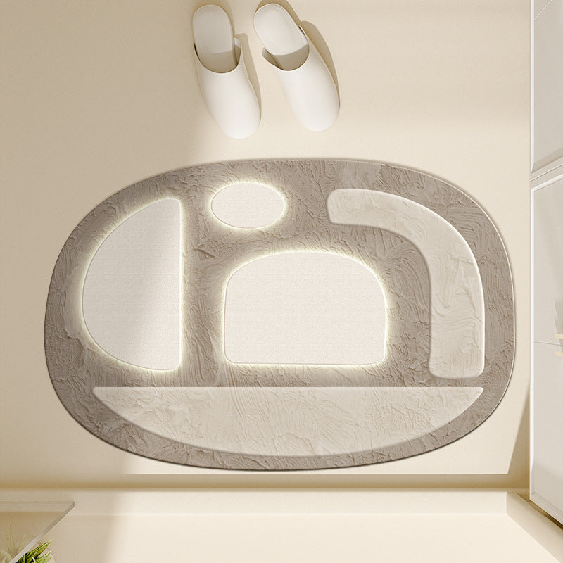 Floral-Inspired Decorative Bath Mat Kalsten