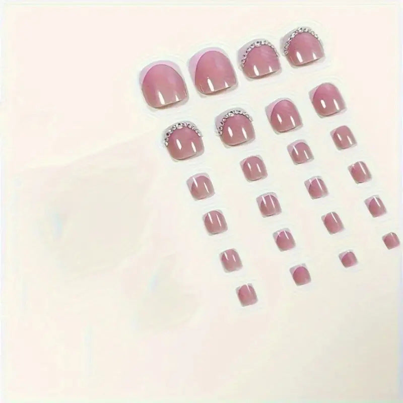 Elegant Rhinestone-Accented Pedicure Kalsten
