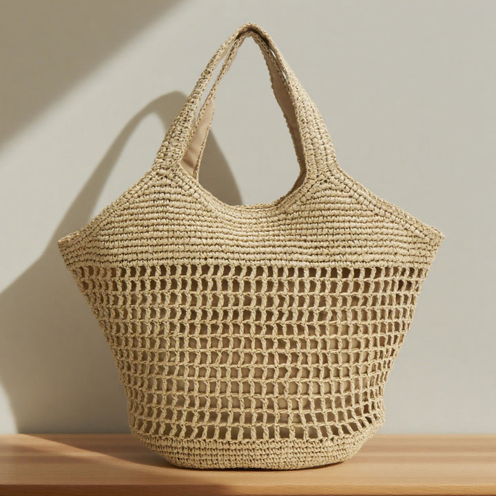 Spacious market bag made of natural material Kalsten