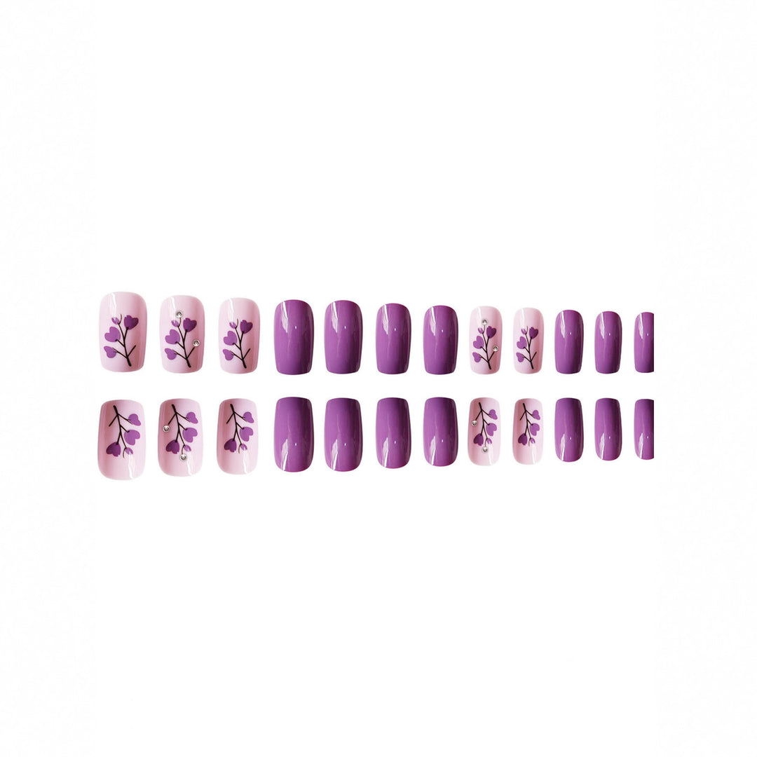 Floral Print Press-On Nail Art Kalsten