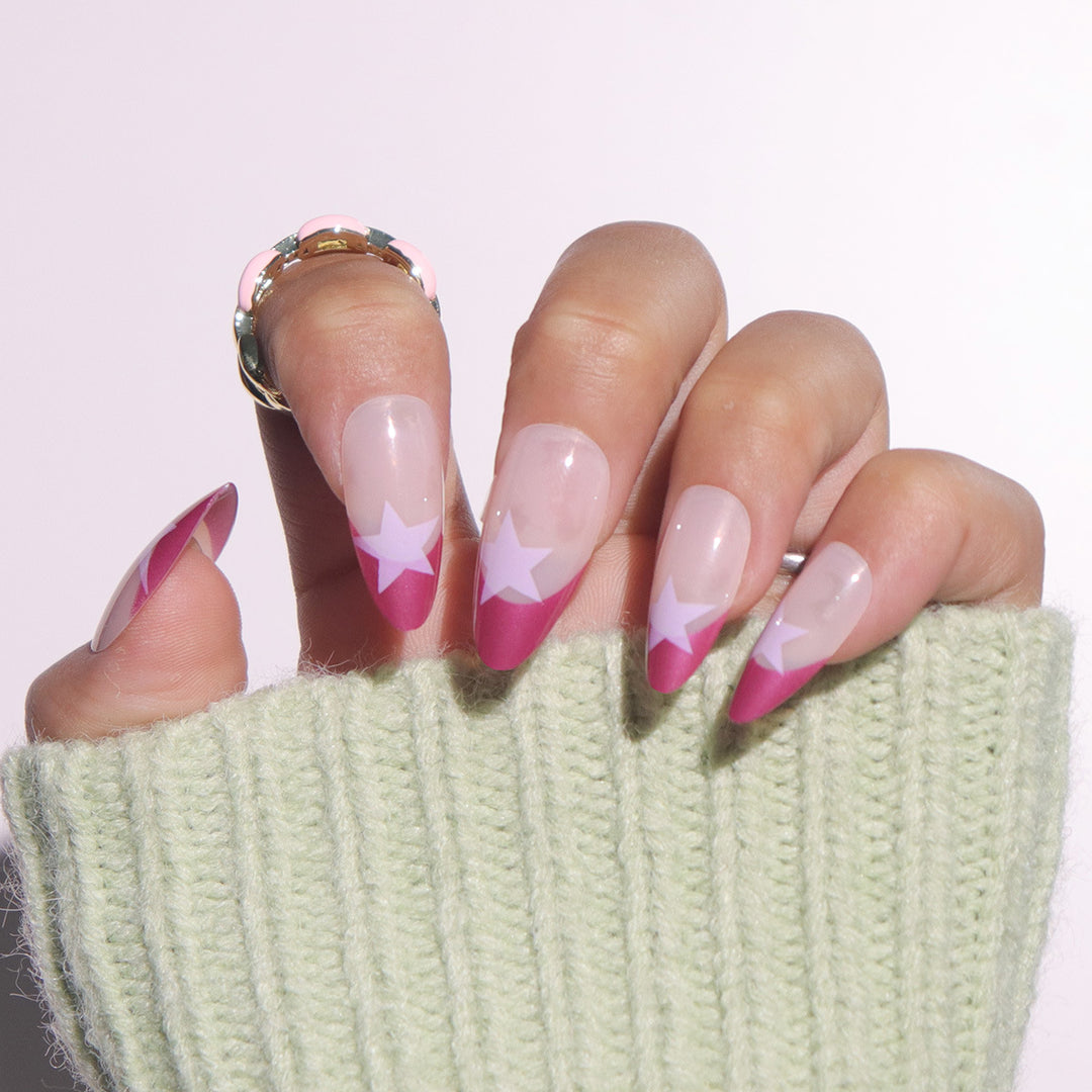 Star-Detail Stiletto Press-On Nails Kalsten