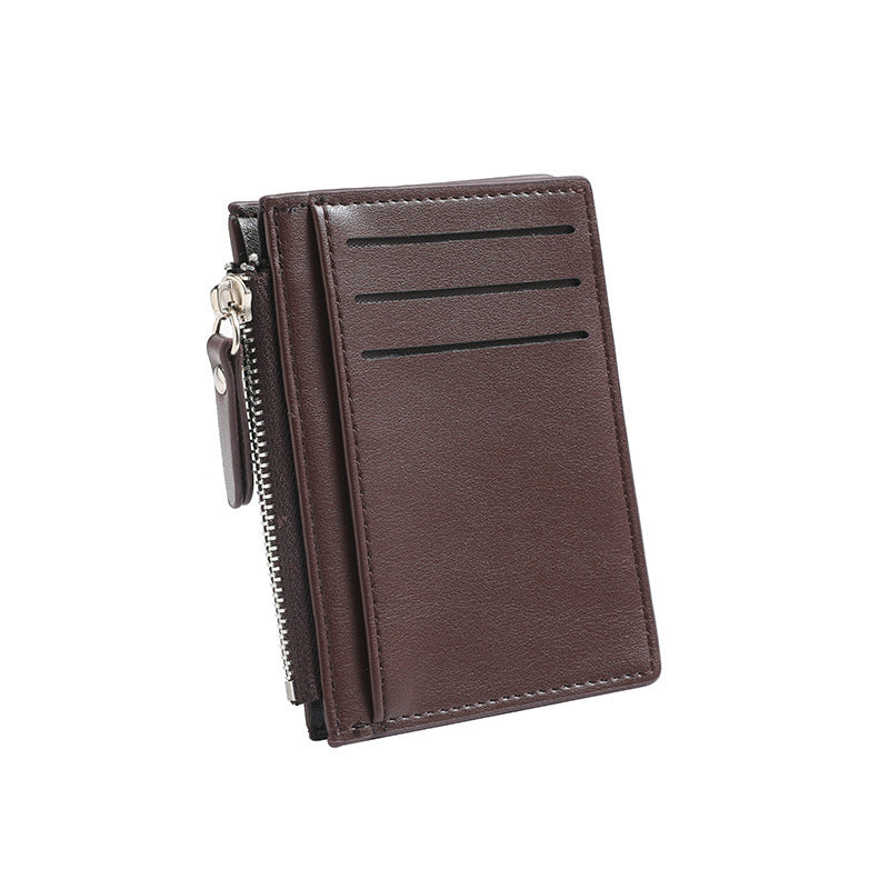 Compact Zippered Leather Cardholder Kalsten