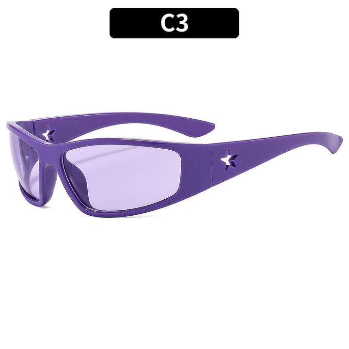 Futuristic Sleek Shield Sunglasses