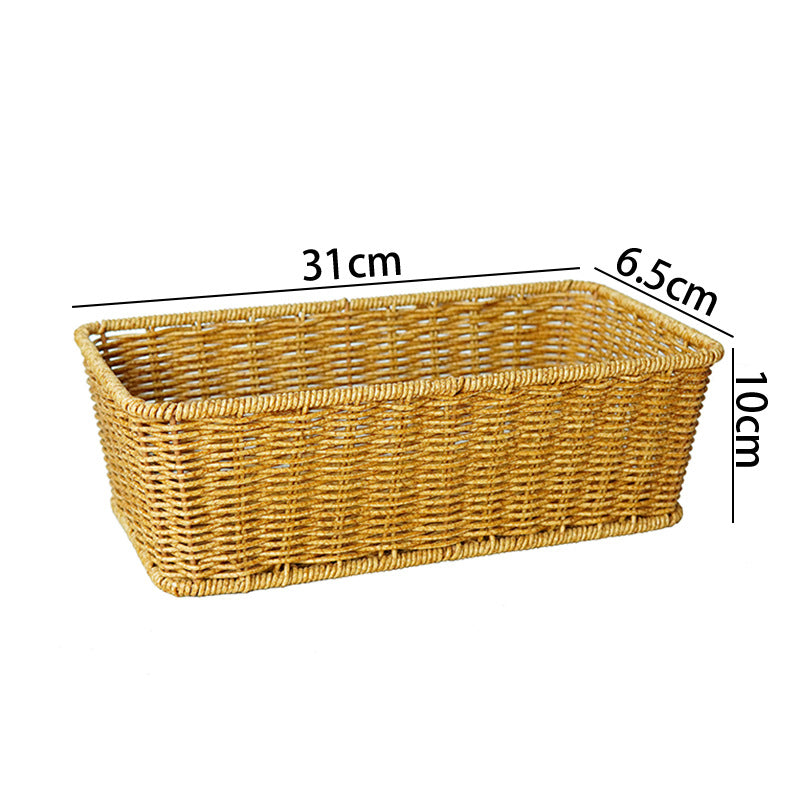 Versatile Woven Rectangular Storage Basket Kalsten