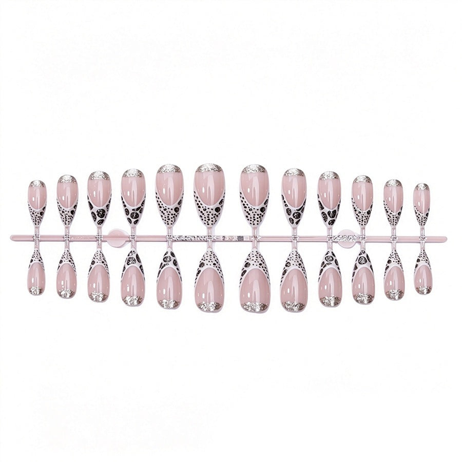 Exquisite artificial nail creation with glitter and unique design Kalsten