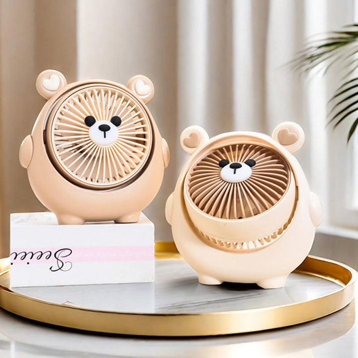 Ladies Portable Mini Hand Fan with Playful Animal Design Kalsten