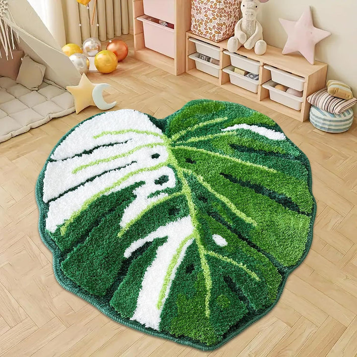 Monstera Leaf Shaped Area Rug Kalsten