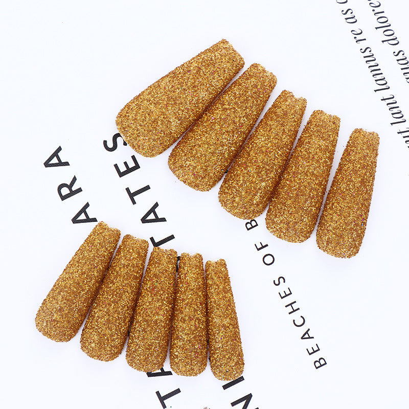 High-quality artificial nails with glitter effects Kalsten