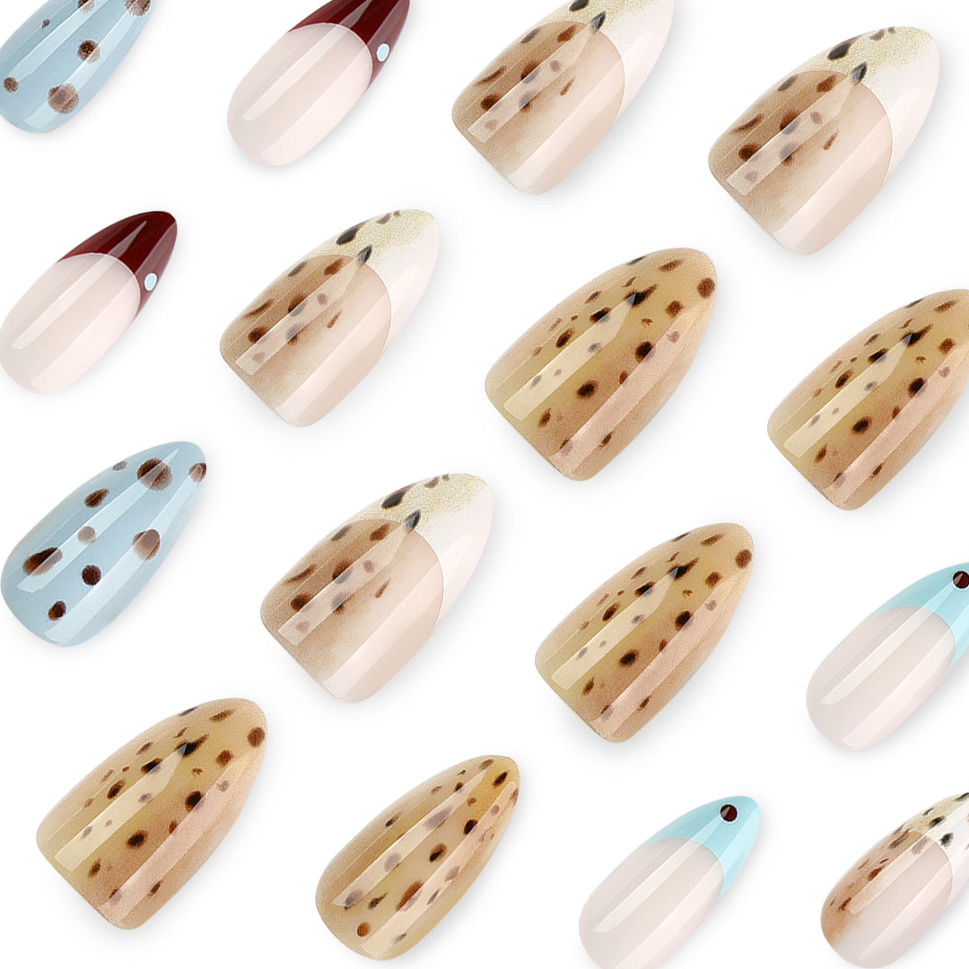 Artful stiletto nails with modern animal motif Kalsten
