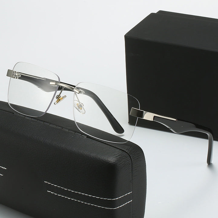 Women’s fashionable half-frame glasses with elegant metal and plastic mix Kalsten