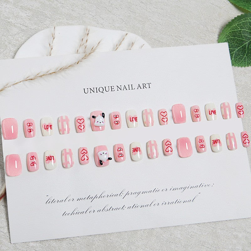 Creative nail art set with modern heart designs Kalsten