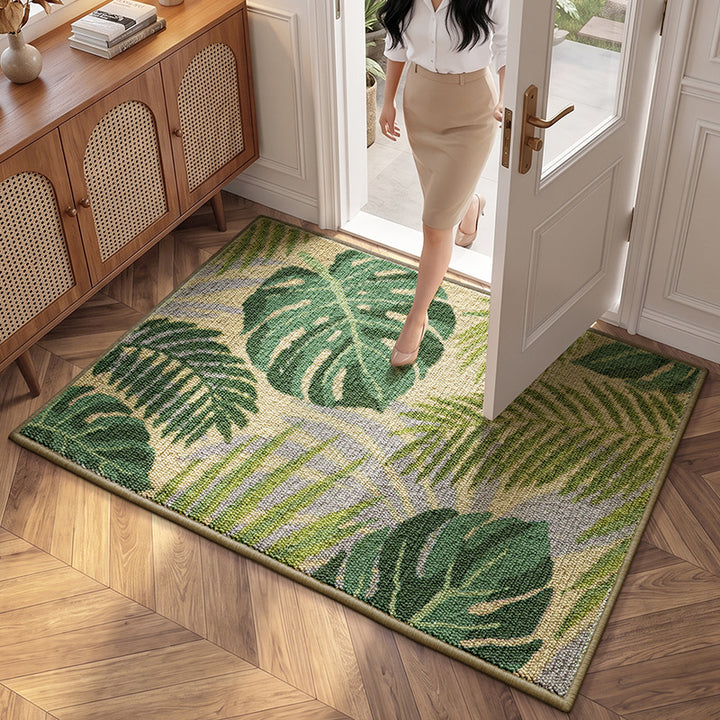 Tropical Leaf Design Welcome Mat Kalsten