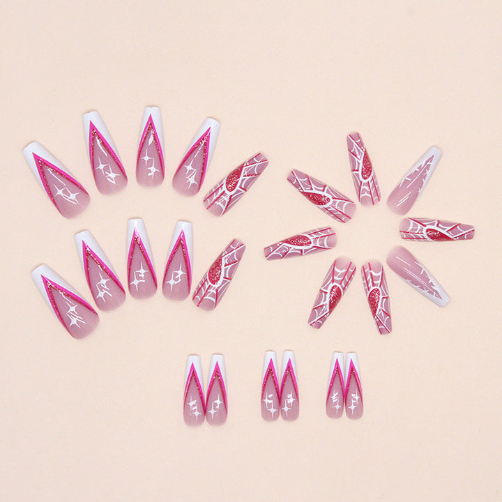 Artistic Spider-Web Press-On Nail Tips Kalsten