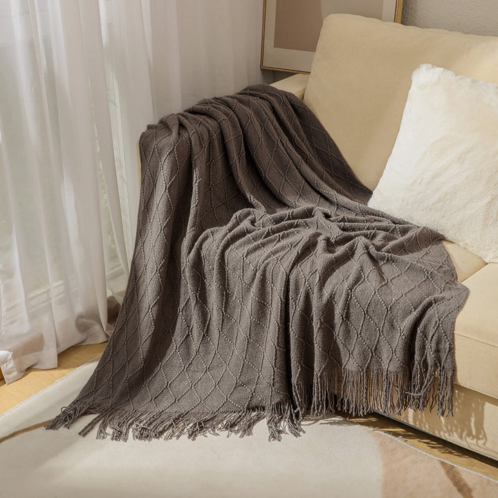 Cozy Knitted Throw Blanket