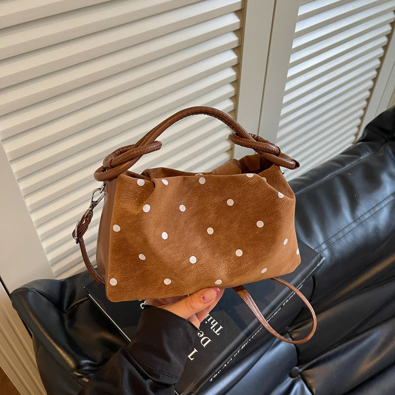 Playful Polka Dot Handheld Satchel