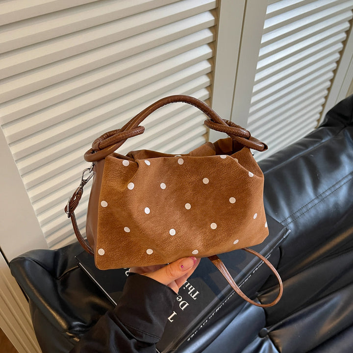 Playful Polka Dot Handheld Satchel