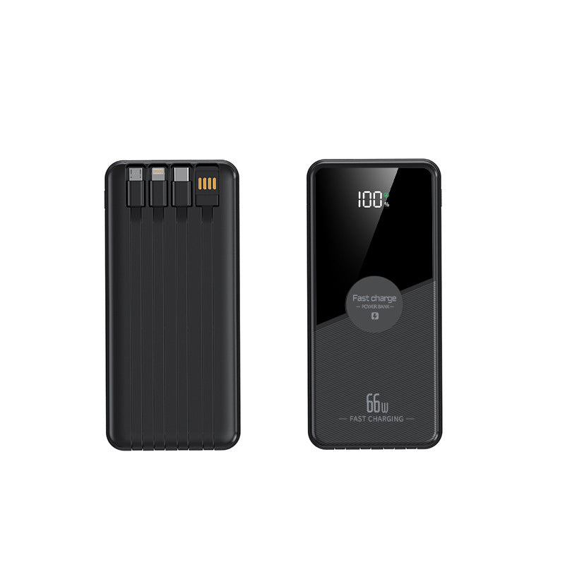 Portable power bank with integrated multi-charging cable and digital charging display Kalsten