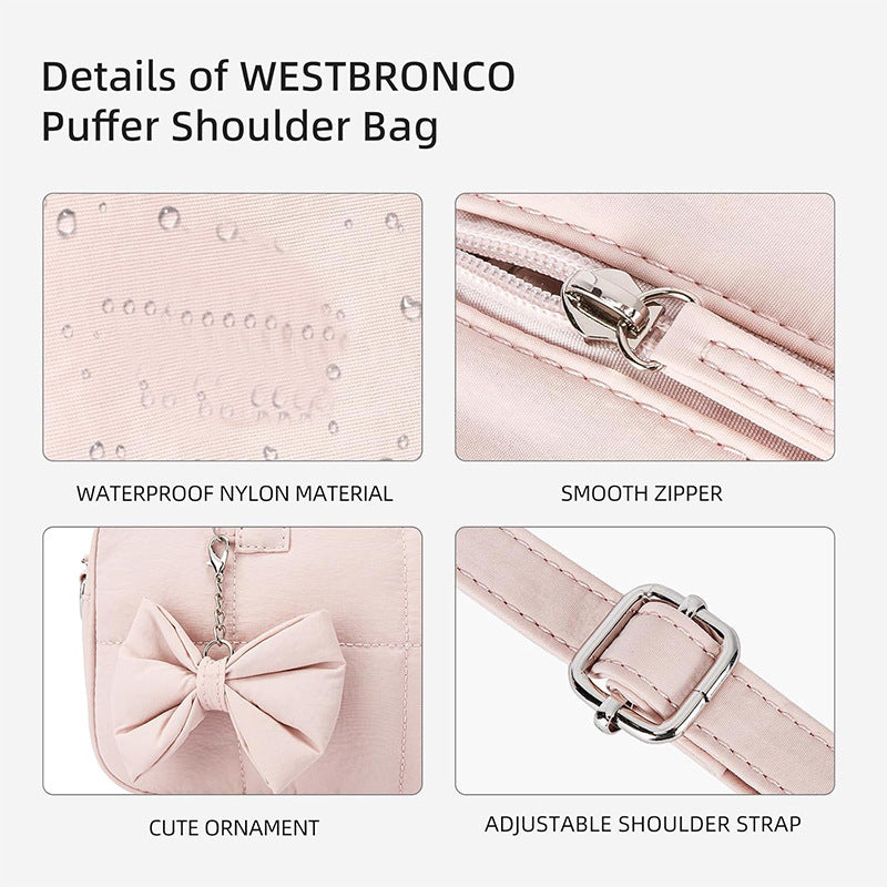 Padded handbag with stylish bow detail Kalsten