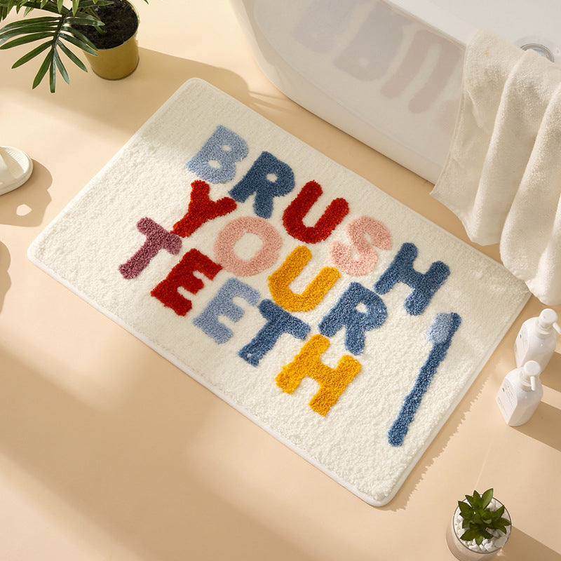 Fun Typography Bath Mat