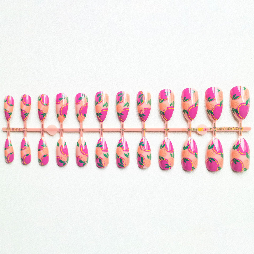 Floral Rose Acrylic Nail Art