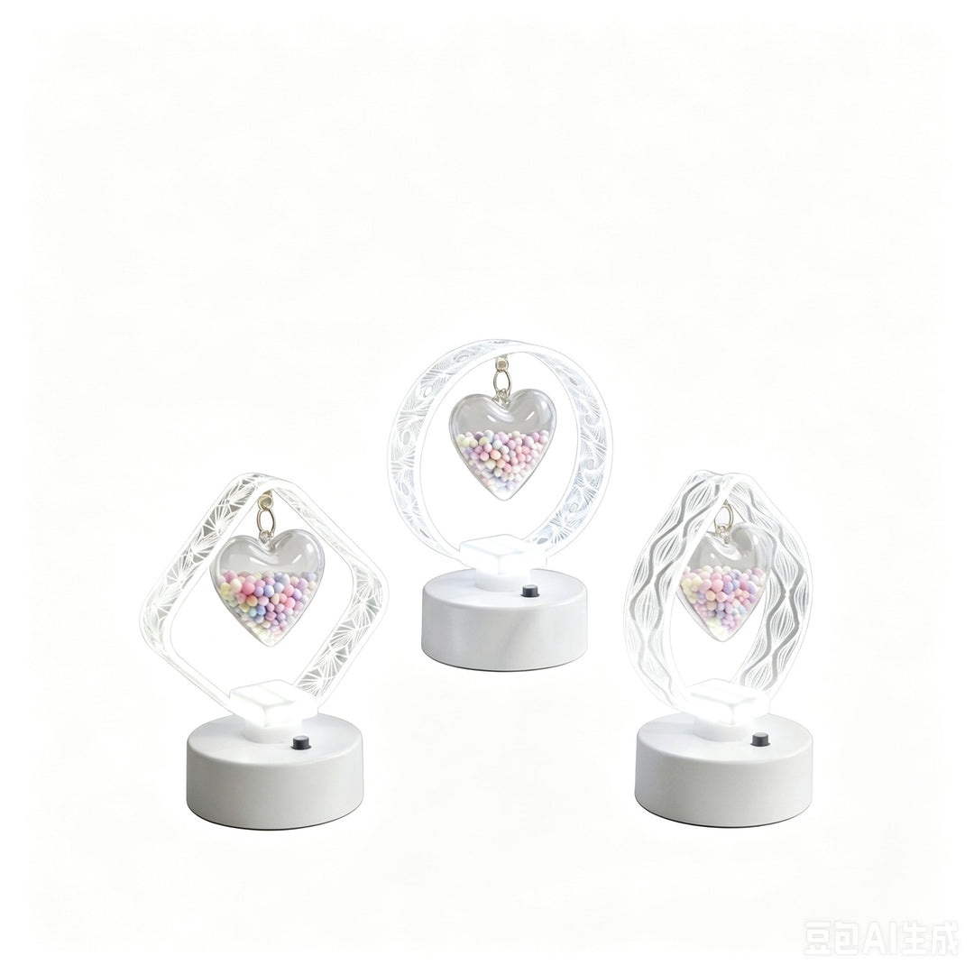 Heart-shaped LED table lamp