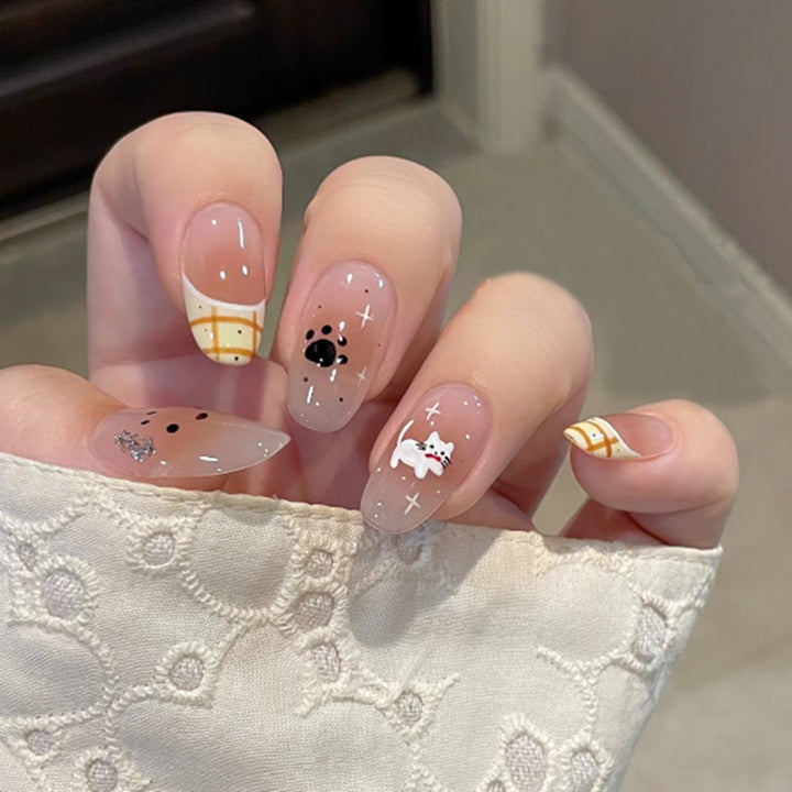 Decorative Animal-Themed Press-On Nail Art Kalsten