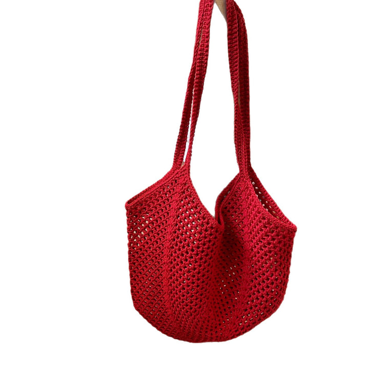 Hand-knotted tote bag in modern net design Kalsten