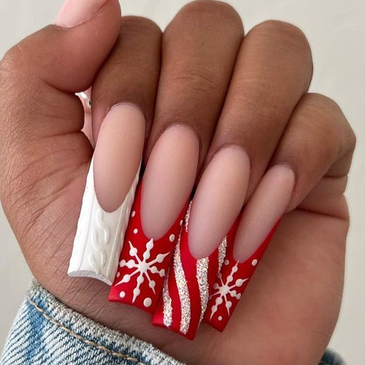 Festive Holiday Press-On Nail Art Set Kalsten