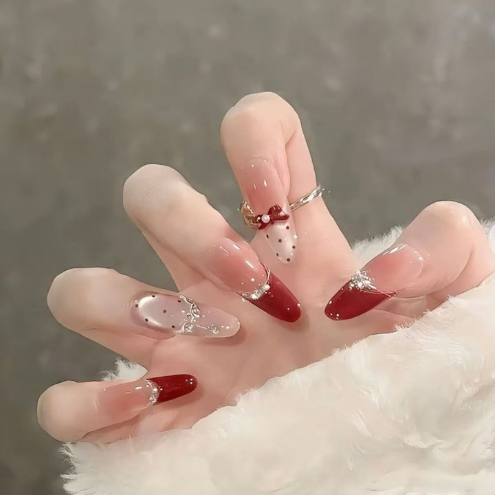 Artistic Press-On Nail Set with Unique Designs Kalsten