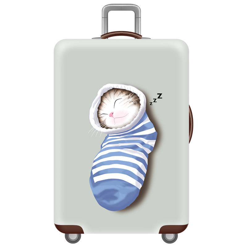 Women's Hard Shell Suitcase with Cute Cat Design Kalsten