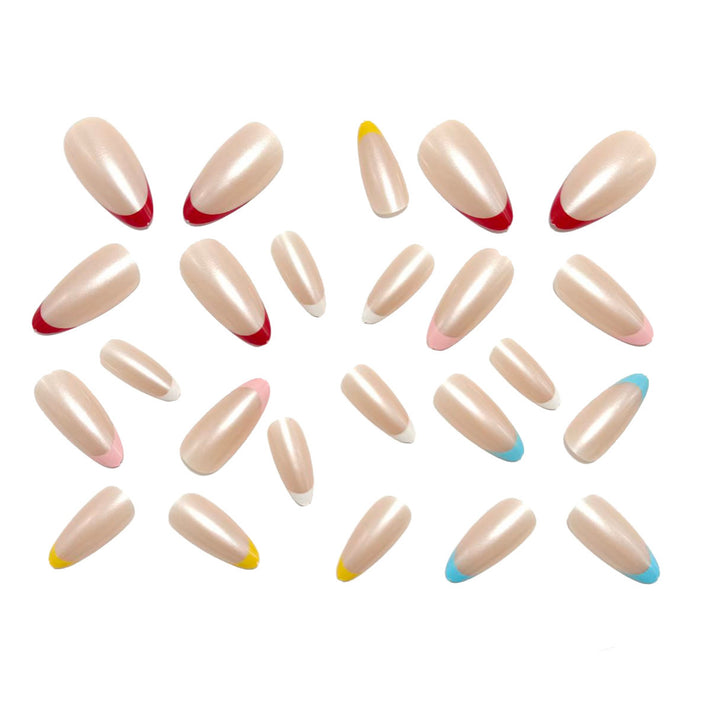 Artificial nails with modern gradient and French tip designs Kalsten