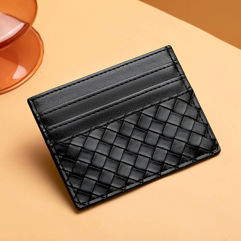 Woven Leather Card Holder Kalsten