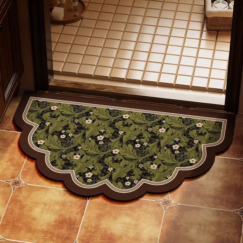 Decorative Scalloped Edge Entrance Mat