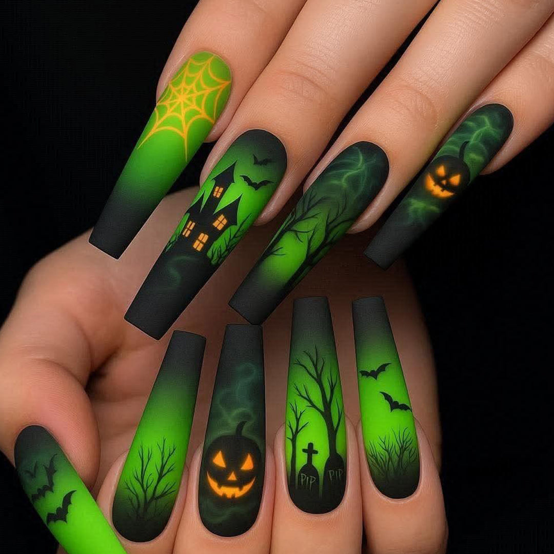 Spooky Halloween-Themed 3D Nail Art Extensions Kalsten