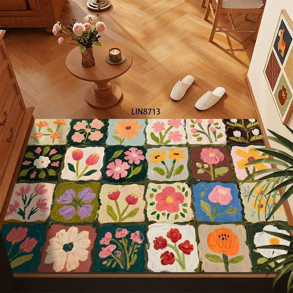 Floral Pattern Decorative Floor Mat Kalsten