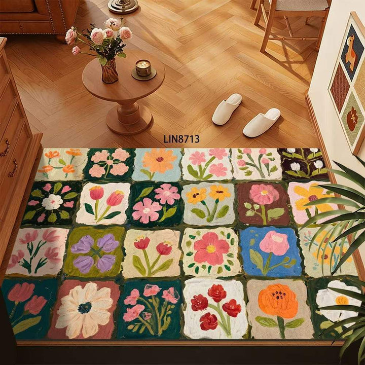 Floral Pattern Decorative Floor Mat Kalsten