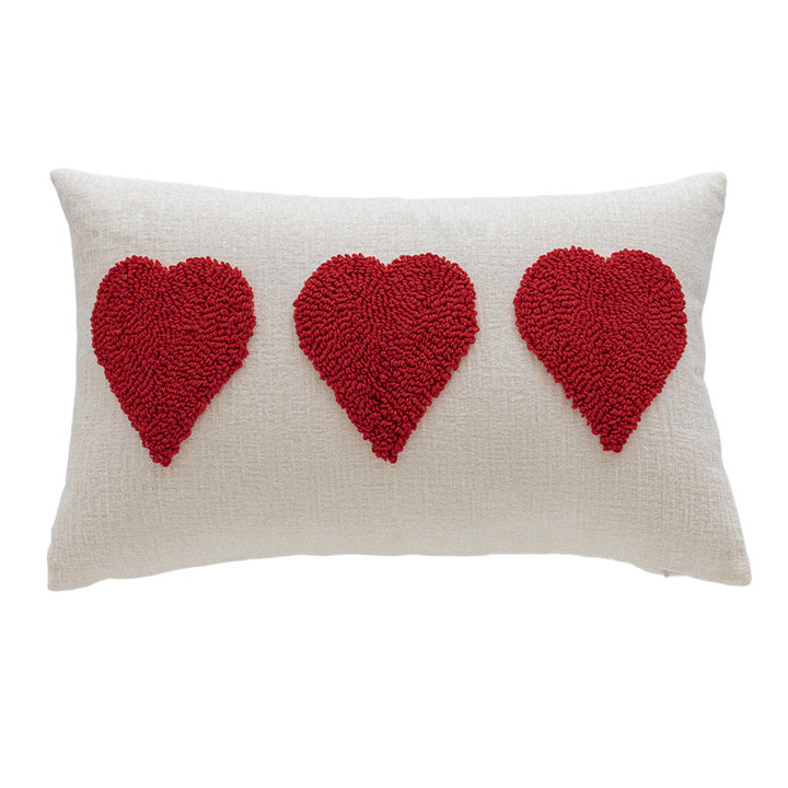 Decorative Love-Stitched Cushion