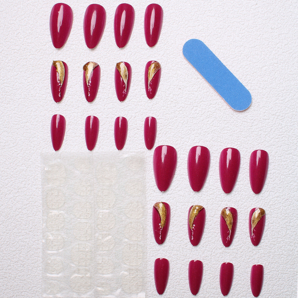 Elegant Stiletto Press-On Nail Art Kalsten