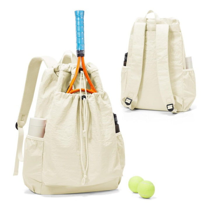 Tennis Racket Drawstring Backpack