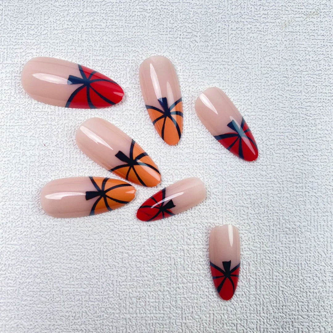 Artistic Basketball-Themed Press-On Nail Set Kalsten