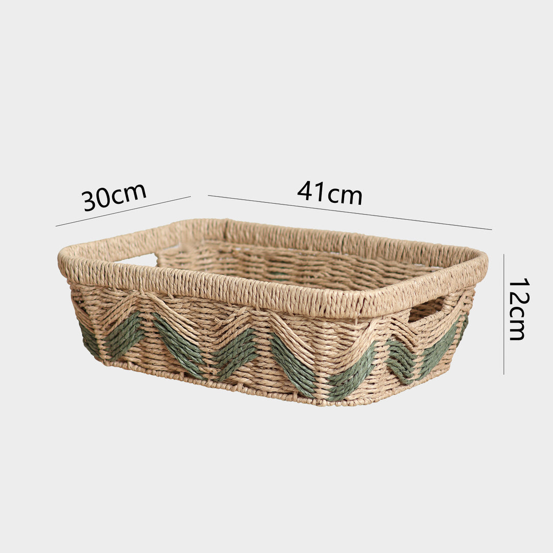 Handmade storage basket with decorative pattern Kalsten