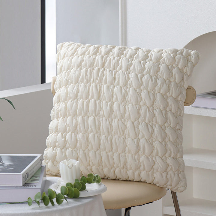 Patterned decorative cushion with textured chenille surface Kalsten