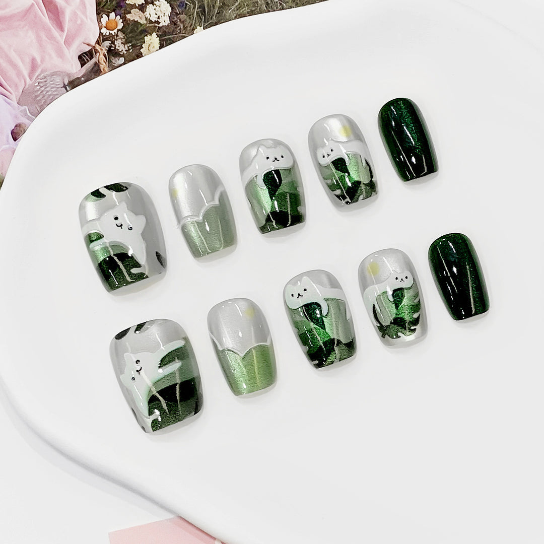 Creative Nail Art Set with Botanical Designs Kalsten